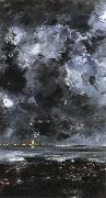 August Strindberg the city oil painting on canvas